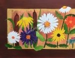 Cattails & Daisies  width 14 1/2” by 10 3/4” length